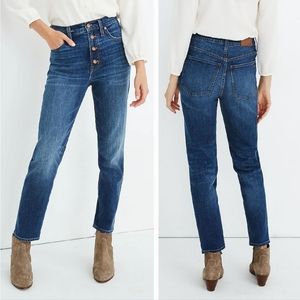 Madewell 10" High Rise/ Waist Skinny Button-Front Size Waist 30